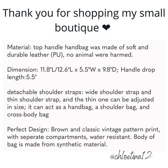 Women’s PU Leather Vintage Tote Handbag New Satchel Purse - Picture 14 of 14